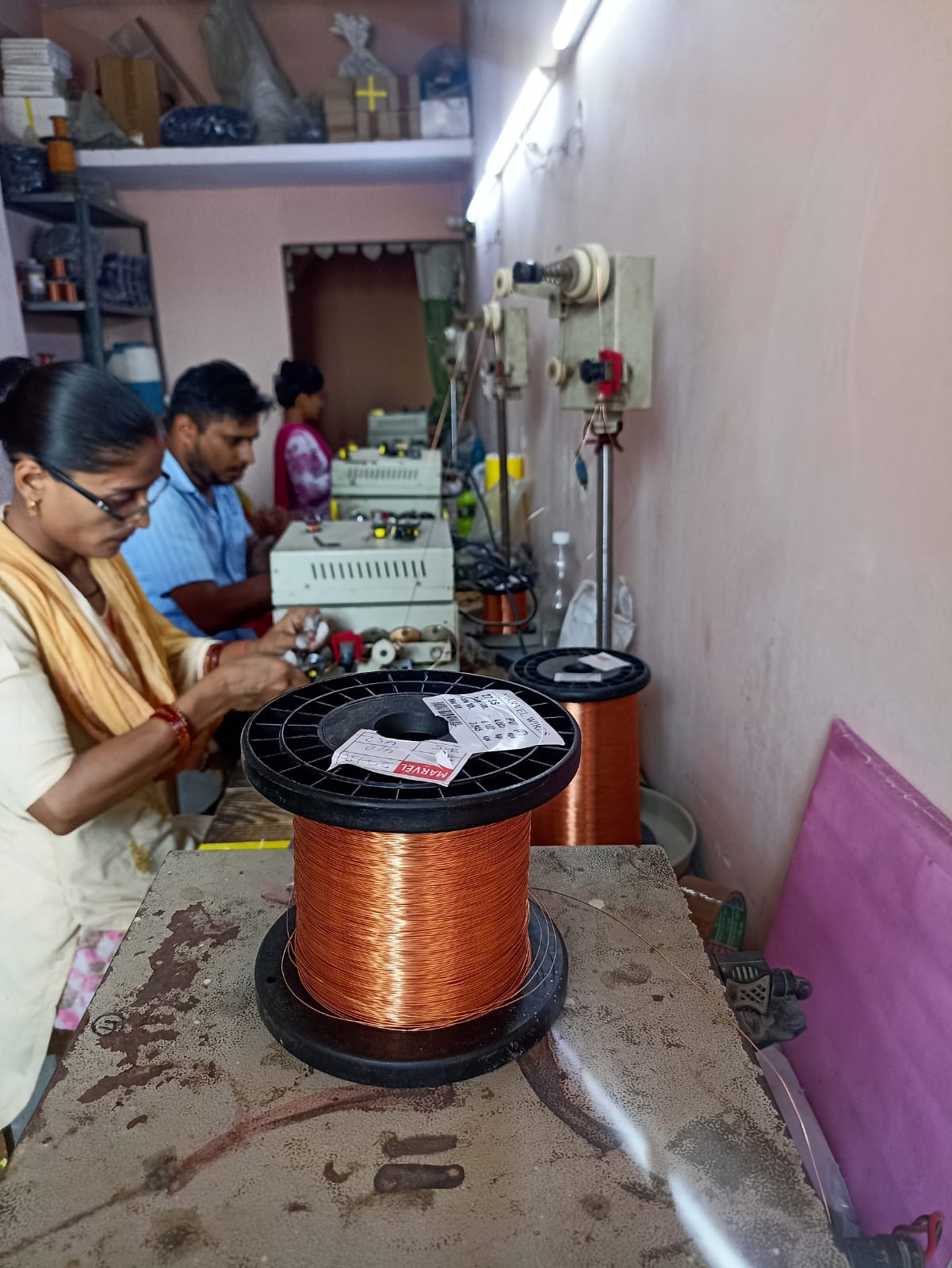 Copper wire and transformer winding work at Shorya Transformer